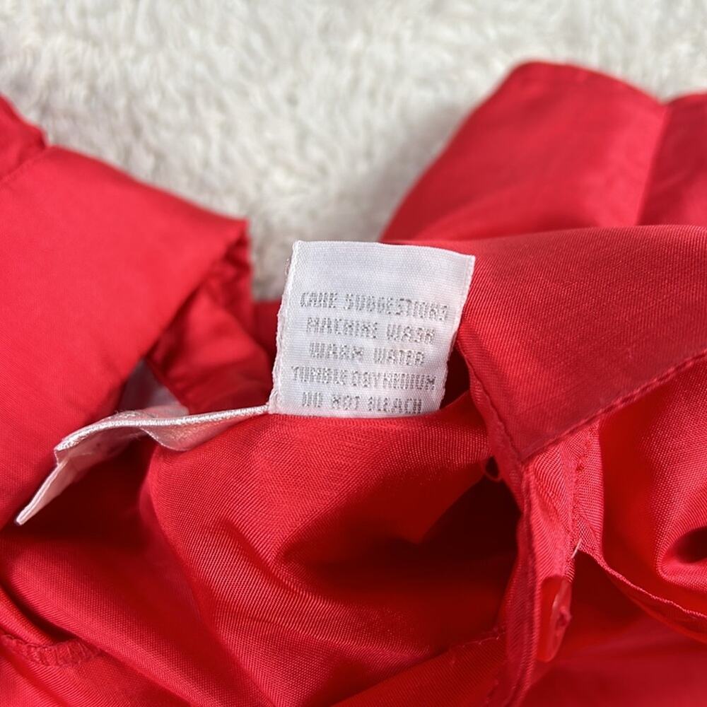 Vintage 80s 90s Shapely‎ Boxy red button down blouse, size 14 - Picture 9 of 9